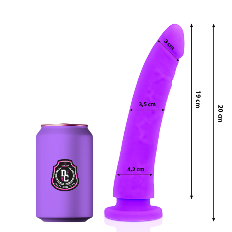 DELTA CLUB - LILAC DILDO TOYS MEDICAL SILICONE 20 CM -O- 4 CM