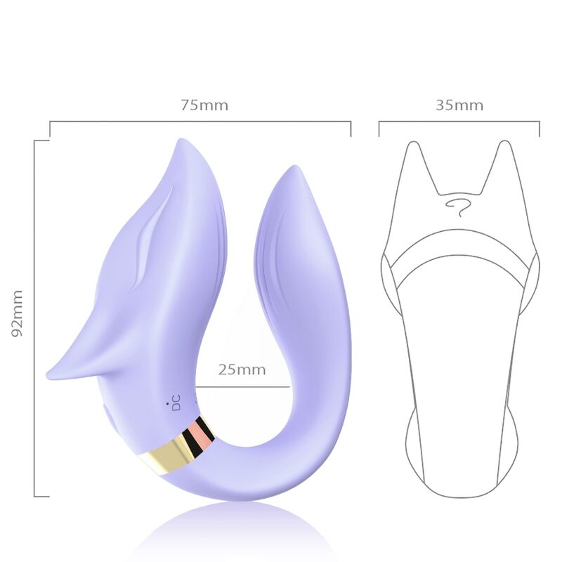 ARMONY - FOX VIBRADOR PAREJAS CONTROL REMOTO VIOLETA