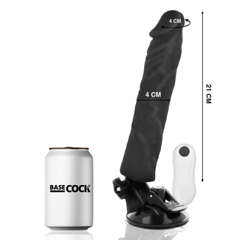 BASECOCK - REALISTIC VIBRATOR NATURAL REMOTE CONTROL 21 CM -O- 4 CM