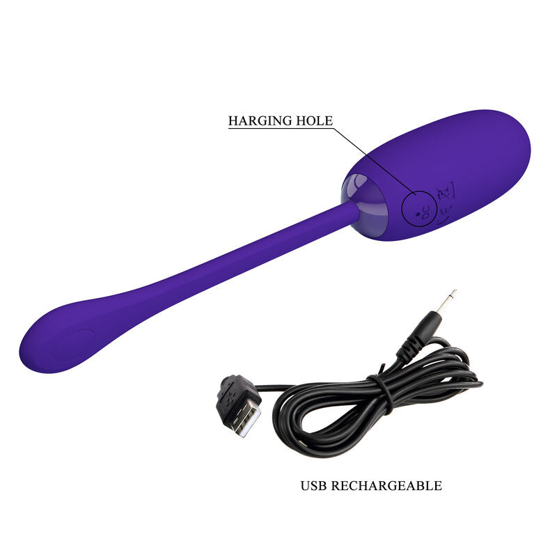 PRETTY LOVE - JULIUS WATERPROOF &amp; RECHARGEABLE LILAC VIBRATING EGG