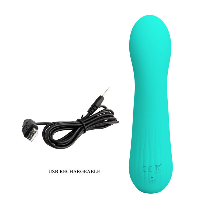 PRETTY LOVE - FAUN VIBRADOR RECARGABLE VERDE AGUA