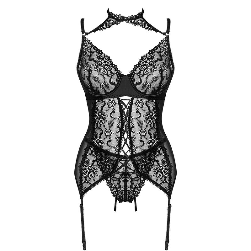 LIVCO CORSETTI FASHION - GIELLANDRA FOR THE SENSES COLLECTION CORSET + PANTY BLACK S/M