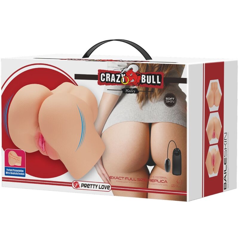 CRAZY BULL - VAGINA Y ANO REALISTICOS VIBRADOR HAILEY