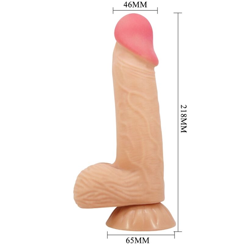 PRETTY LOVE - SLIDING SKIN SERIES DILDO REALÍSTICO CON VENTOSA PIEL DESLIZANTE 20.6 CM