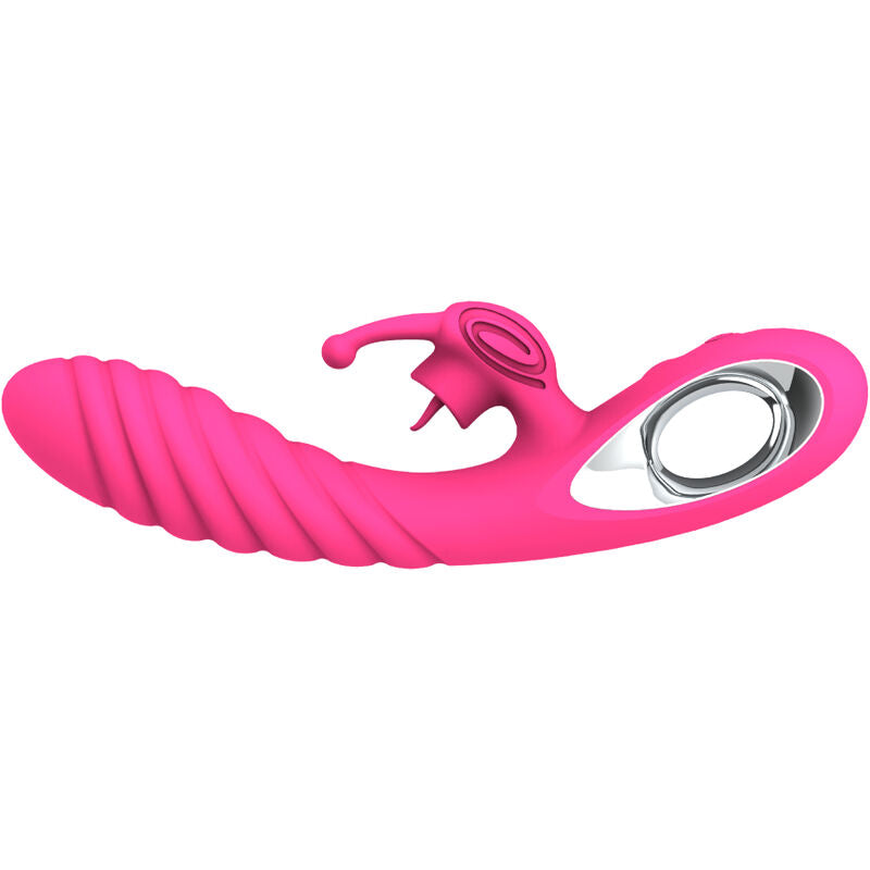 ARMONY - VICKY VIBRADOR RABBIT CON LENGUA PULL RING FUCSIA