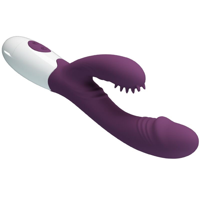 PRETTY LOVE - BUTTERFLY KISS VIBRADOR RABBIT & ESTIMULADOR PUNTO G MORADO