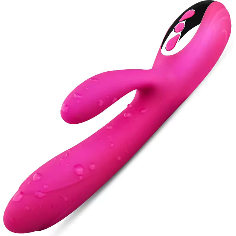 ARMONY - VIBRADOR & ESTIMULADOR FLEXIBLE EFECTO CALOR FUCSIA