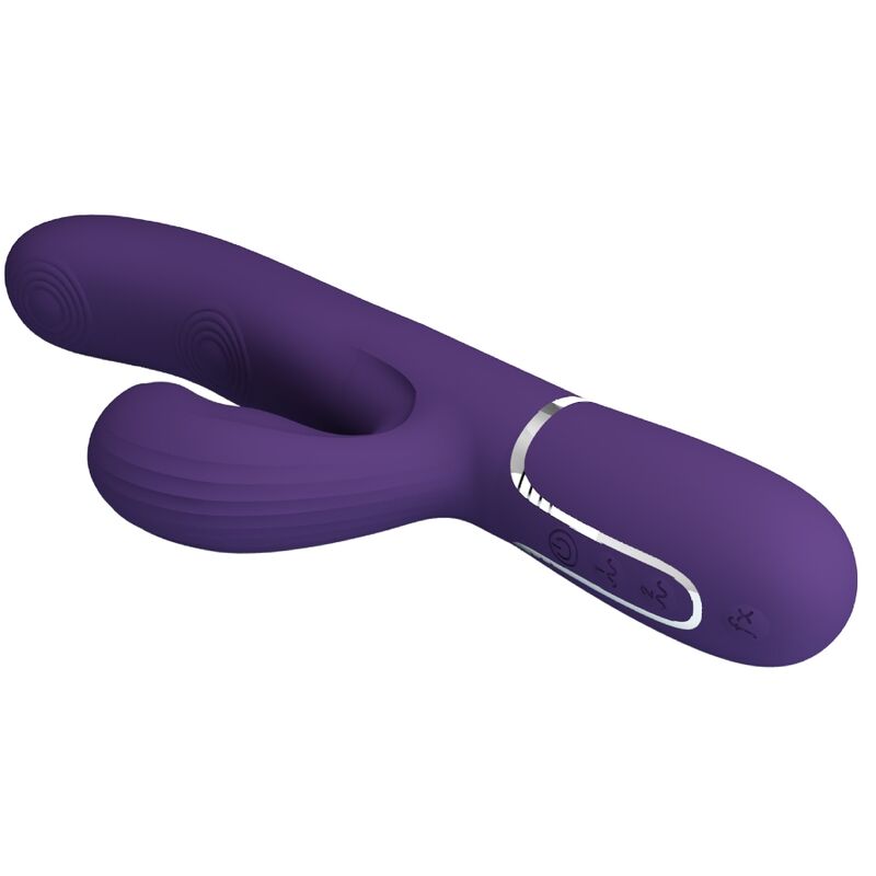 PRETTY LOVE - PERLITA VIBRADOR PUNTO G 3 EN 1 MULTIFUNCIÓN MORADO