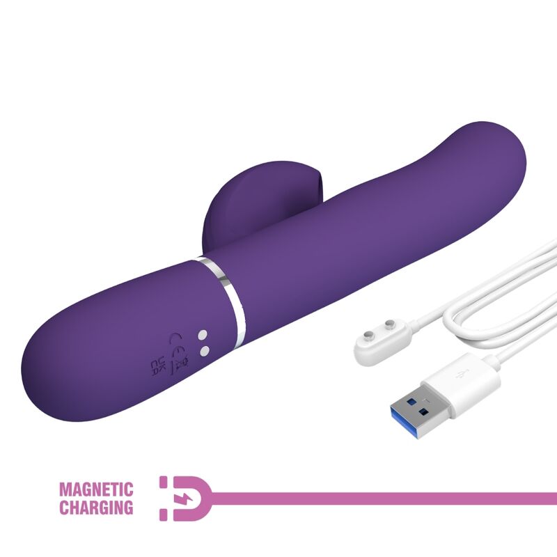 PRETTY LOVE - PERLITA VIBRADOR PUNTO G 3 EN 1 MULTIFUNCIÓN MORADO