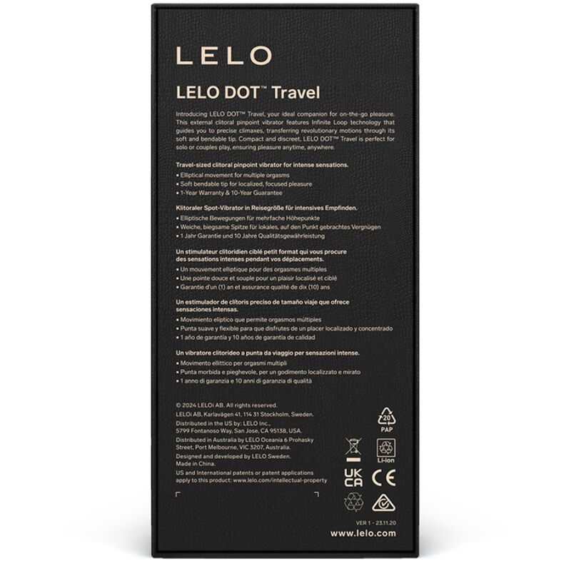 LELO - DOT TRAVEL ESTIMULADOR DE CLÍTORIS MORADO