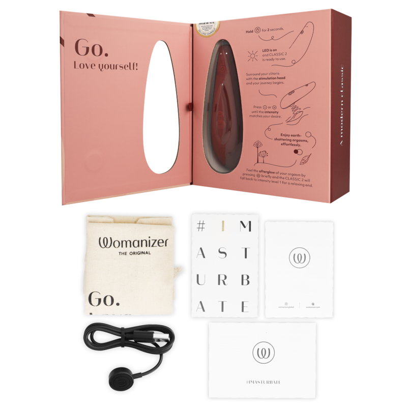 WOMANIZER - CLASSIC 2 BURGUNDY CLITORIS STIMULATOR