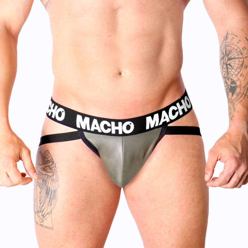 MACHO - MX27GR JOCK CUERO GRIS BEIGE S