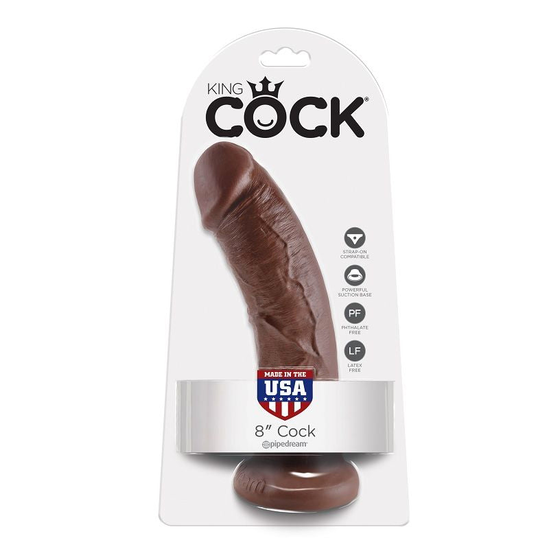 KING COCK - 8 PENE MARRON 20.3 CM