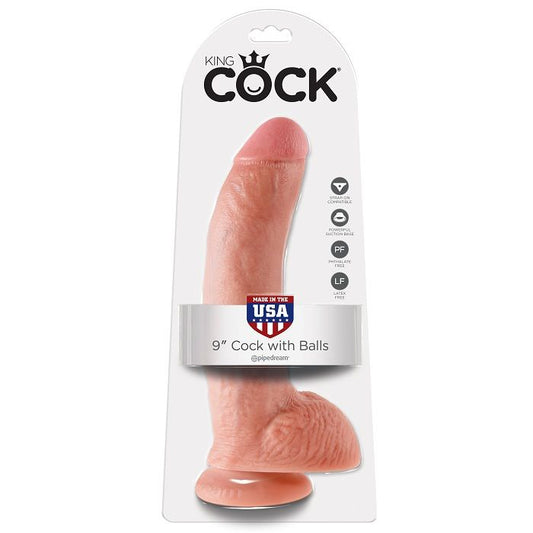 KING COCK - 9 PENE REALISTICO NATURAL 22.9 CM