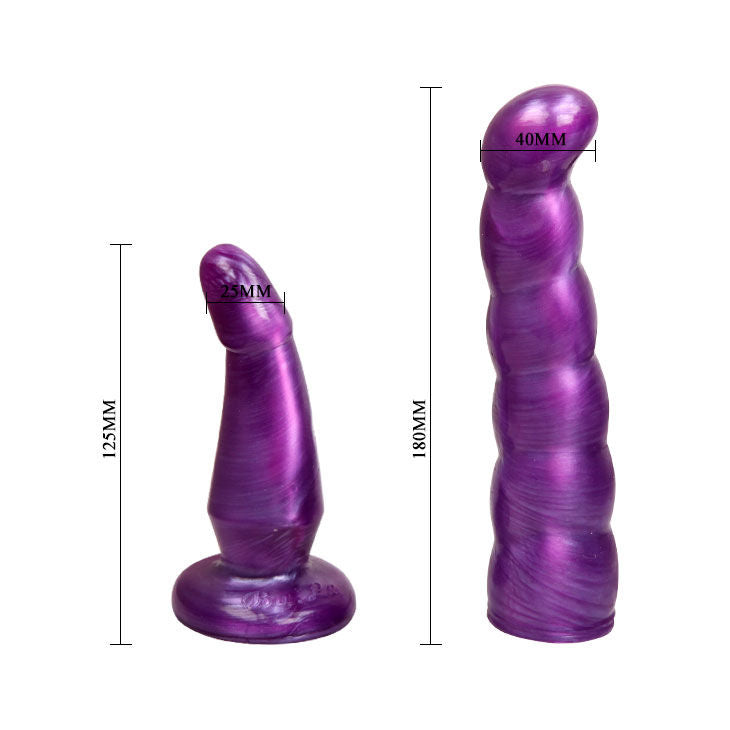 DANCE - FEMALE ANAL AND VAGINAL HARNESS LILAC G-POINT 17 CM