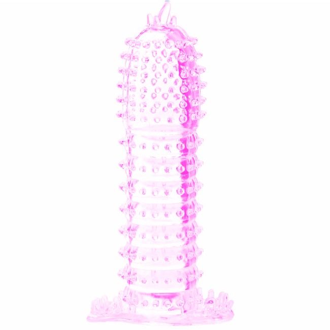 BAILE - PENIS SHEATH WITH STIMULATING POINTS PINK 14 CM