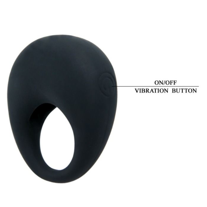 PRETTY LOVE - ANILLO VIBRADOR TRAP NEGRO