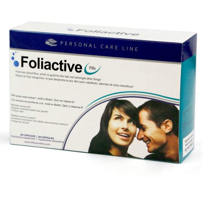 500 COSMETICS - FOLIACTIVE PILLS FOOD SUPPLEMENT FOR HAIR LOSS