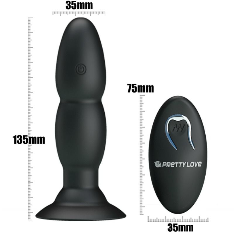 PRETTY LOVE - VIBRATOR PLUG AND ROTATION BY REMOTE CONTROL