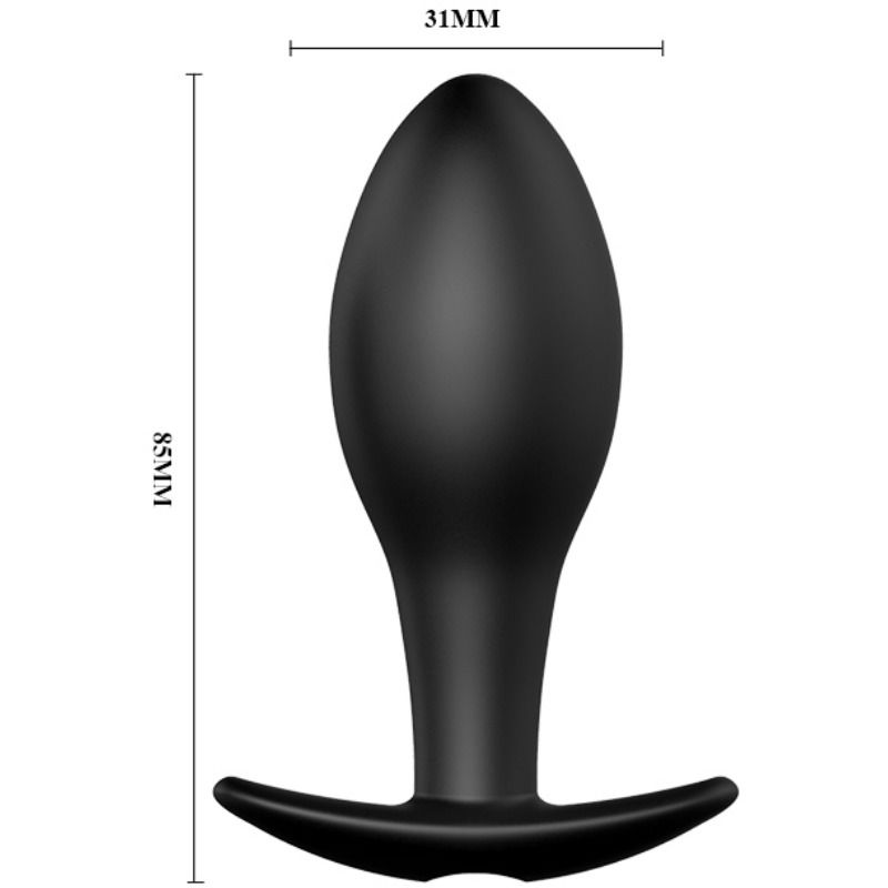 PRETTY LOVE - ANCHOR FORM SILICONE ANAL PLUG 12 VIBRATION MODES BLACK