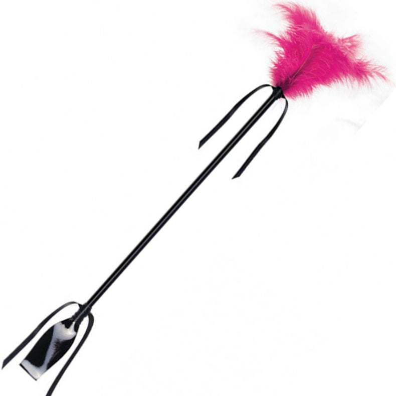 SECRETPLAY - BLACK AND FUCHSIA WHIP &amp; FEATHER