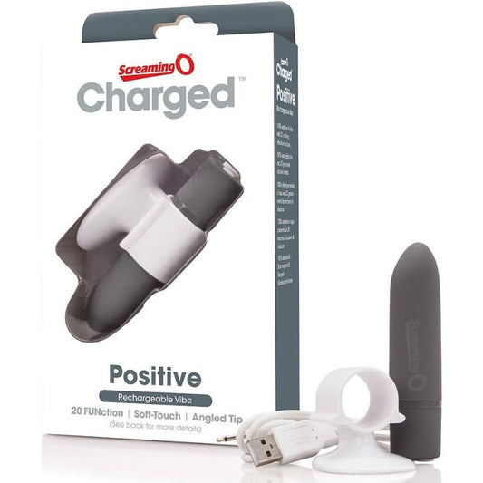 SCREAMING O - POSITIVE GRAY RECHARGEABLE MASSAGER