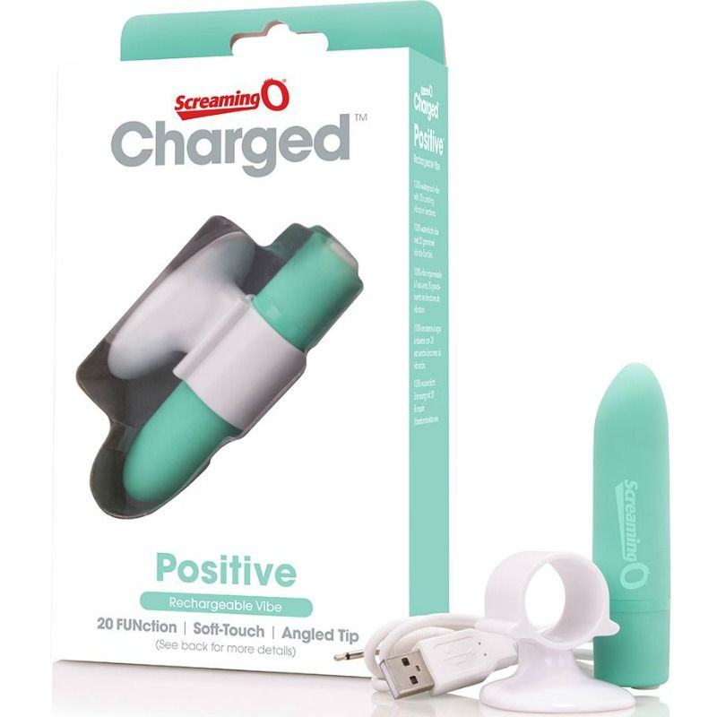 SCREAMING O - POSITIVE GREEN RECHARGEABLE MASSAGER