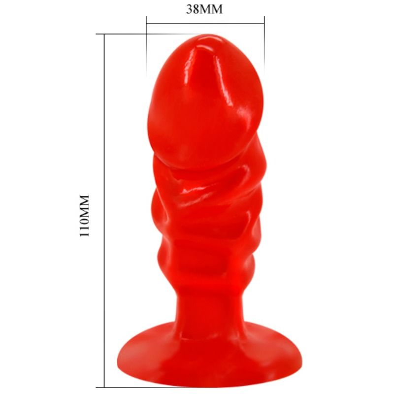 BAILE - UNISEX ANAL PLUG WITH RED SUCTION CUP