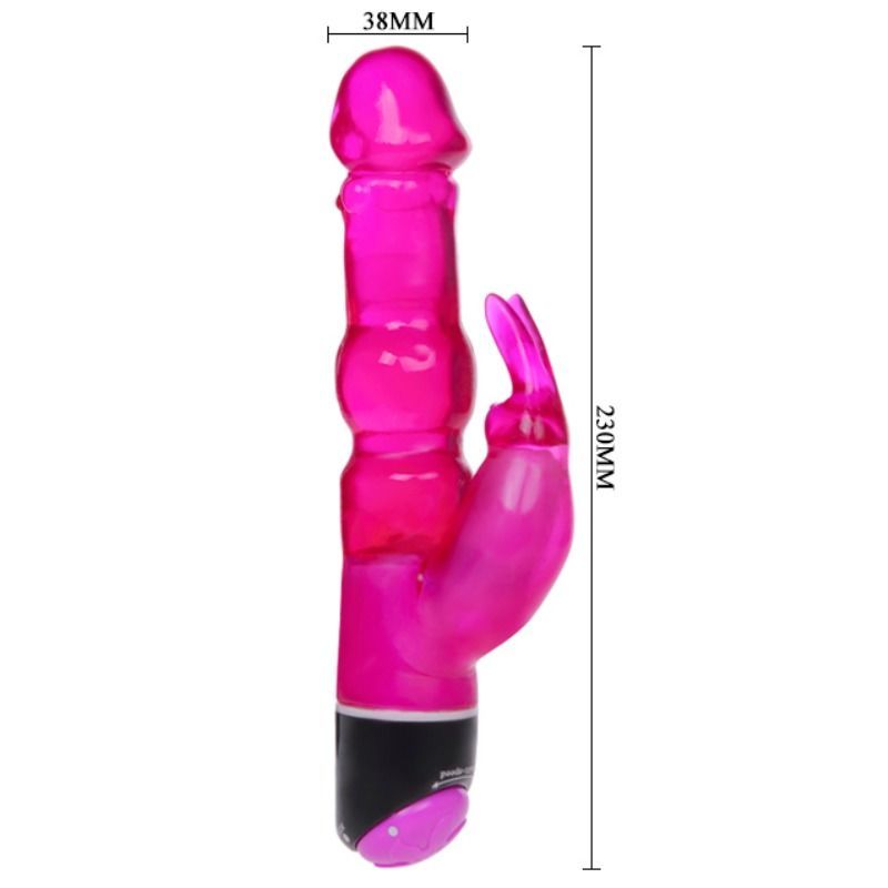 BAILE - WAVES OF PLEASURE FANTASY VIBRADOR CON RABBIT LILA 23 CM