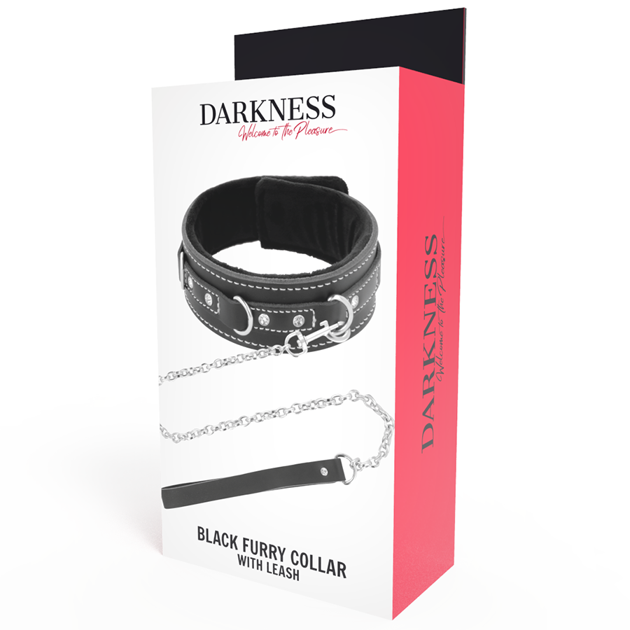 DARKNESS - COLLAR LEATHER CON CORREA ALTA CALIDAD