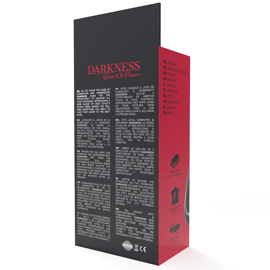 DARKNESS - MORDAZA CON ANILLA DIAMETRO 3.6 CM