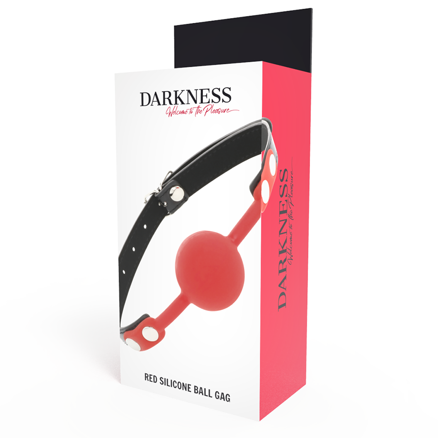 DARKNESS - MORDAZA  SILICONA ROJO