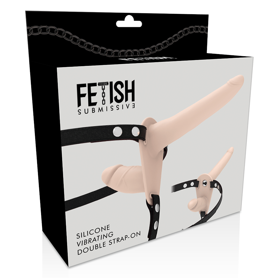 FETISH SUBMISSIVE HARNESS - DOBLE PENETRACIÓN VIBRADOR FLESH UP