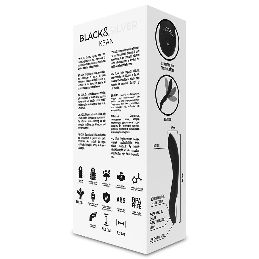 BLACK&SILVER - KEAN VIBRADOR TOUCH CONTROL