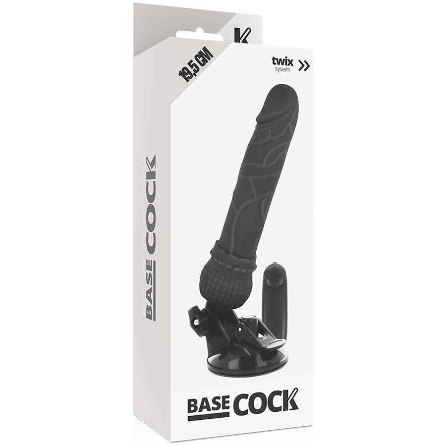 BASECOCK - VIBRADOR REALISTICO CONTROL REMOTO NATURAL 19.5 CM -O- 4 CM