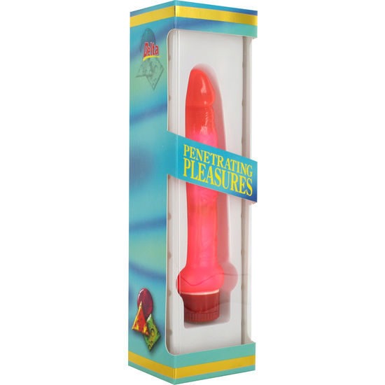 SEVEN CREATIONS - THIN PINK ANAL JELLY VIBRATOR