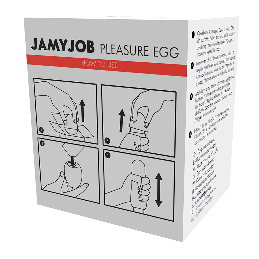 JAMYJOB - DISCREET RED FUN EDITION MASTURBATOR EGG