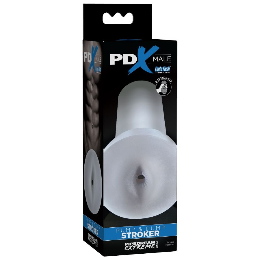 PDX MALE - PUMP AND DUMP STROKER MASTURBATOR - TRANSPARENT