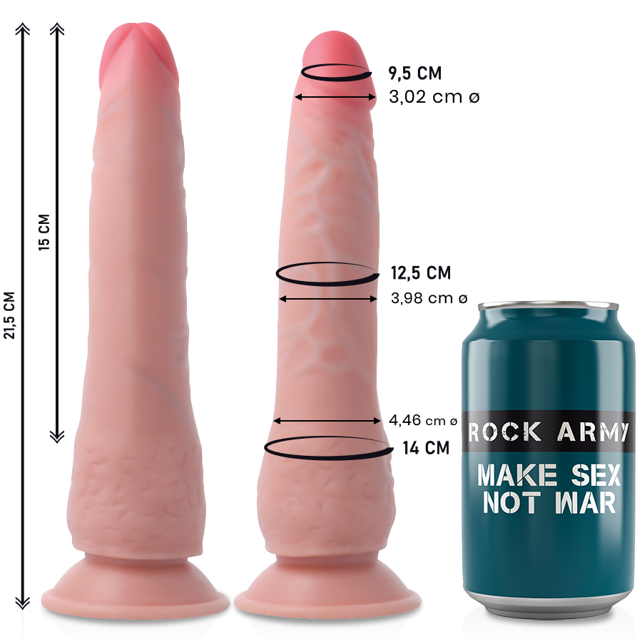 ROCKARMY - DUAL DENSITY CRUSADER REALISTIC DILDO 21.5 CM -O- 4.46 CM