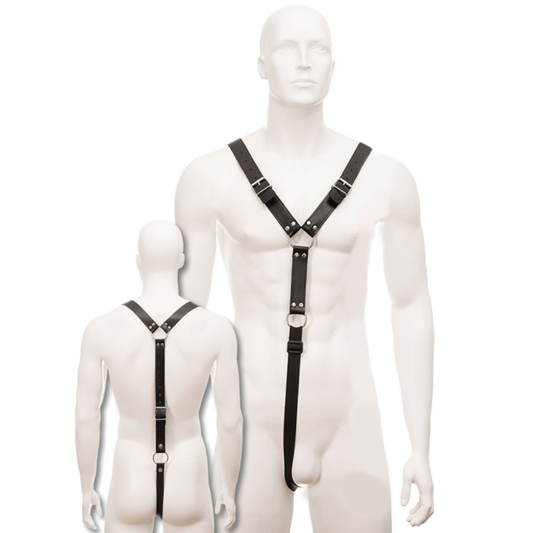 LEATHER BODY - HARNESS MEN NEGRO