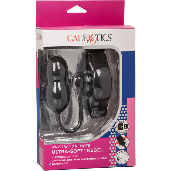 CALEXOTICS - SILICONE KEGEL BALLS WITH BLACK REMOTE CONTROL