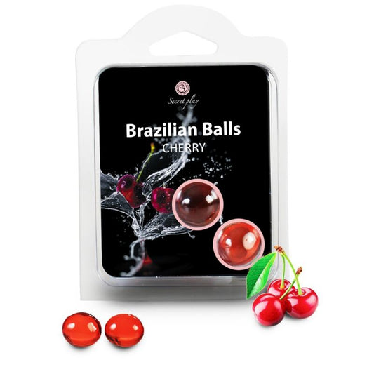 SECRETPLAY - BRAZILIAN BALLS CEREZA SET 2 BOLAS