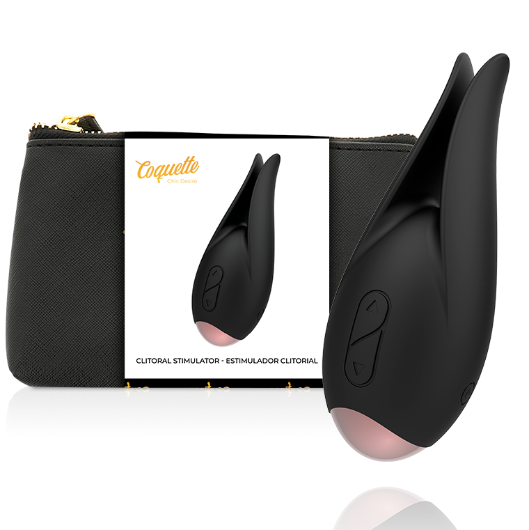 COQUETTE TOYS - ESTIMULADOR CLÍTORIS NEGRO / GOLD FLOR