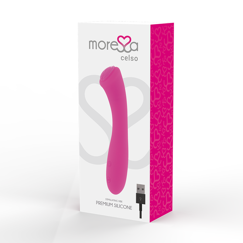 MORESSA - CELSO MASAJEADOR DUO PUNTO G Y SUERO PELVICO PREMIUM SILICONE RECARGABLE