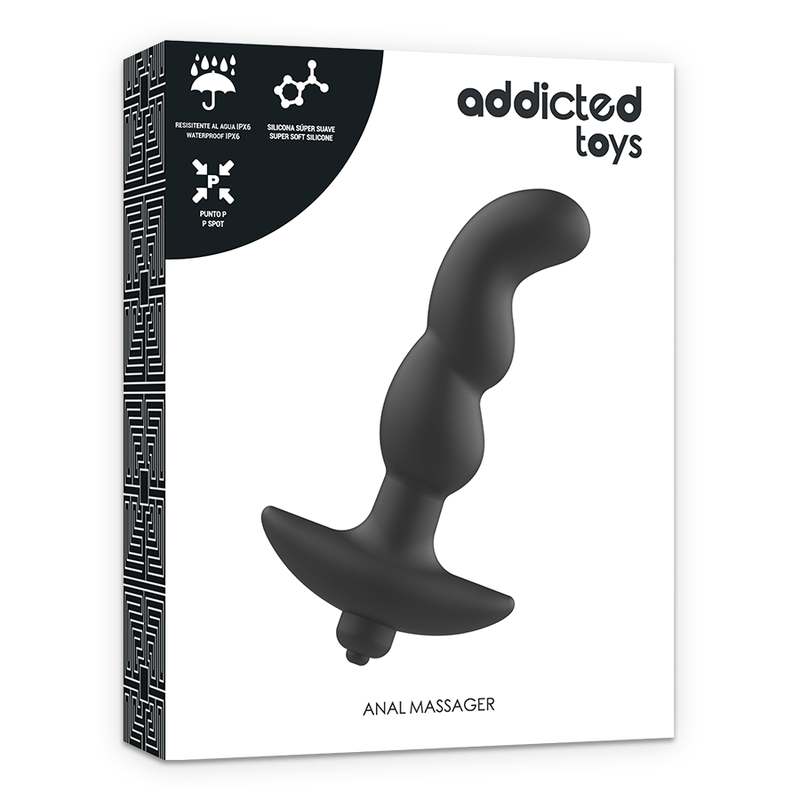 ADDICTED TOYS - MASAJEADOR ANAL CON VIBRACIÓN NEGRO MODELO 2